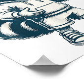 Funny Raccoon 67 Meme Six Seven Poster (Ecke)