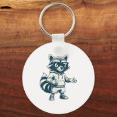 Funny Raccoon 67 Meme Six Seven Schlüsselanhänger (Vorderseite)