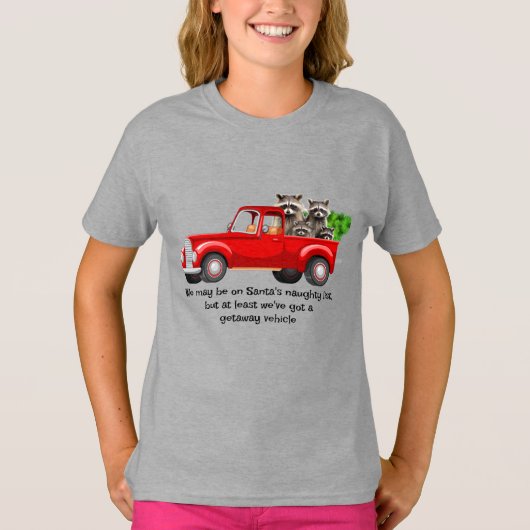 Funny Raccoon Animal Christmas Shirt (Vorderseite)