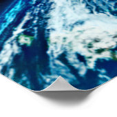 Funny Raccoon Astronaut Poster (Ecke)