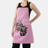 Funny Raccoon Chief Taster Eating Cake Cartoon Schürze (InSitu)