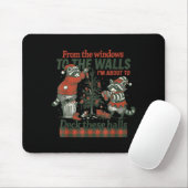 Funny Raccoon Christmas Deck These Halls Humor  Mousepad (Mit Mouse)