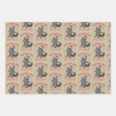Funny Raccoon Christmas Feral Meme Xmas  Geschenkpapier Set (Vorderseite)