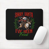 Funny Raccoon Christmas Holiday Sorry Santa I've B Mousepad (Mit Mouse)