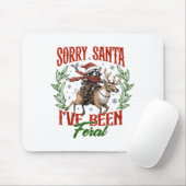 Funny Raccoon Christmas Holiday Sorry Santa I've B Mousepad (Mit Mouse)