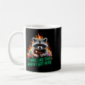 Funny Raccoon Christmas Trash Panda Xmas  Kaffeetasse (Links)