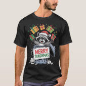 Funny Raccoon Christmas Trash Panda Xmas Merry Tra T-Shirt (Vorderseite)