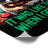 Funny Raccoon Christmas Trash Panda Xmas Poster (Ecke)