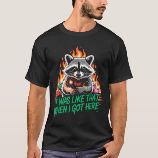 Funny Raccoon Christmas Trash Panda Xmas  T-Shirt (Vorderseite)