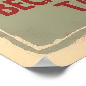 Funny Raccoon Coffee Art Poster (Ecke)