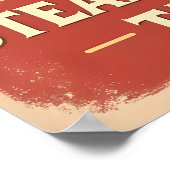 Funny Raccoon Coffee Art Poster (Ecke)