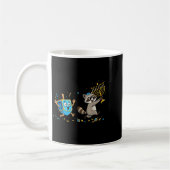 Funny Raccoon Dreidel Menorah Hanukkah Kids Womens Kaffeetasse (Links)