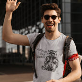 Funny Raccoon Eating Garbage Sketch Zeichnete Müll T-Shirt