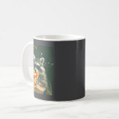 Funny Raccoon Eating Zza Animal Meme Men Women Kid Kaffeetasse (Vorderseite Links)