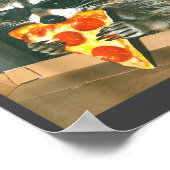 Funny Raccoon Eating Zza Animal Meme Men Women Kid Poster (Ecke)