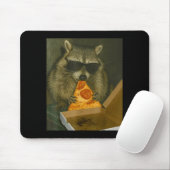 Funny Raccoon Eating Zza Animal Meme Raccoon  Mousepad (Mit Mouse)