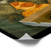 Funny Raccoon Eating Zza Animal Meme Raccoon  Poster (Ecke)