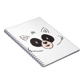 Funny Raccoon Face Notizblock (Rechte Seite)