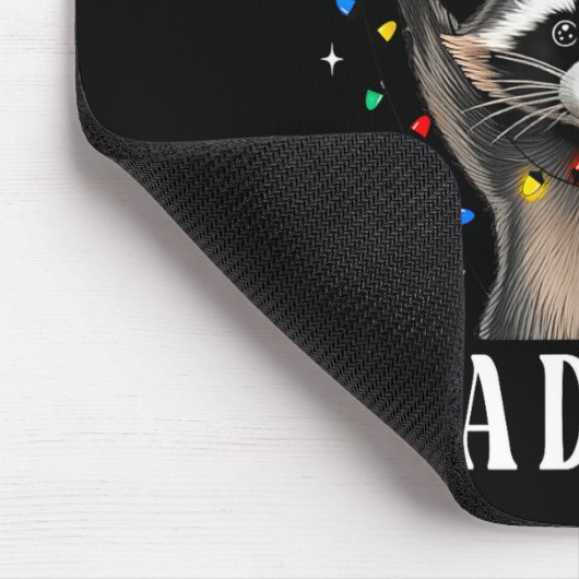 Funny Raccoon First Of All I'm A Delight Merry Chr Mousepad (Ecke)