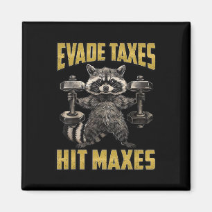 Funny Raccoon Gewichtheben Gym Evade Kurtaxe Hit Magnet