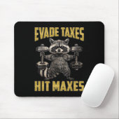 Funny Raccoon Gewichtheben Gym Evade Kurtaxe Hit Mousepad (Mit Mouse)