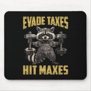 Funny Raccoon Gewichtheben Gym Evade Kurtaxe Hit Mousepad