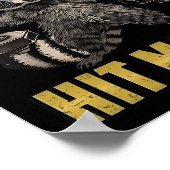 Funny Raccoon Gewichtheben Gym Evade Kurtaxe Hit Poster (Ecke)