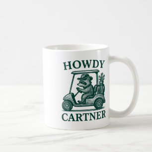 Funny Raccoon Golf für Damen und Herren Golfer Gol Kaffeetasse