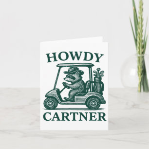 Funny Raccoon Golf für Damen und Herren Golfer Gol Karte