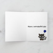 Funny Raccoon Holloon Karte (Innenseite)