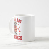 Funny Raccoon I’d Ck You Over Trash Valentines Day Kaffeetasse (Vorderseite Links)