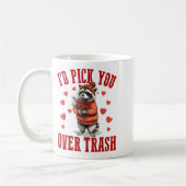 Funny Raccoon I’d Ck You Over Trash Valentines Day Kaffeetasse (Links)