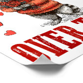 Funny Raccoon I’d Ck You Over Trash Valentines Day Poster (Ecke)