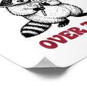 Funny Raccoon I’d Ck You Over Trash Valentines Day Poster (Ecke)