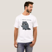 Funny Raccoon “I Require Snacks” Cartoon Design T-Shirt (Vorne ganz)