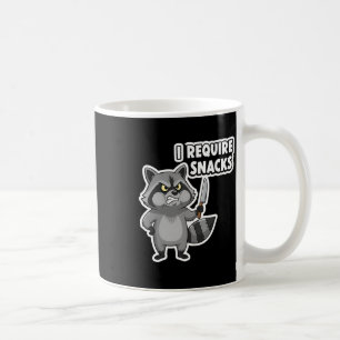 Funny Raccoon Ich brauche Snacks Halloween Spaß Au Kaffeetasse