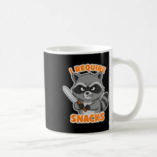 Funny Raccoon Ich brauche Snacks Halloween Spaß Au Kaffeetasse