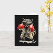 Funny Raccoon Kostüme Sport Boxen Liebhaber des Sp Karte (Gelbe Blume)