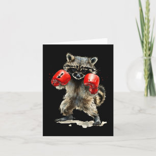 Funny Raccoon Kostüme Sport Boxen Liebhaber des Sp Karte