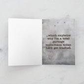 Funny Raccoon Leprechaun Party Card Karte (Innenseite)