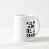 Funny Raccoon Lesekonzept Kaffeetasse (VorderseiteRechts)