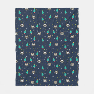 Funny Raccoon Lover Geschenk Fleecedecke