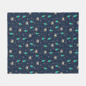 Funny Raccoon Lover Geschenk Fleecedecke (Vorderseite (Horizontal))