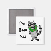 Funny Raccoon Magnet (Vorderseite/Rückseite)