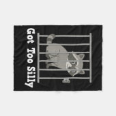 Funny Raccoon Meme Got Too Silly Humor Men Women K Fleecedecke (Vorderseite (Horizontal))