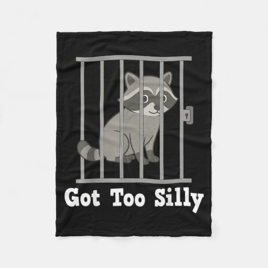 Funny Raccoon Meme Got Too Silly Humor Men Women K Fleecedecke (Vorderseite)
