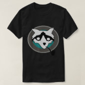 Funny Raccoon mit Pipe Benji Dunn Nerd Geek Graph T-Shirt (Design vorne)