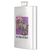 Funny Raccoon My Birthday My Rules Cake Cartoon Flachmann (Links)