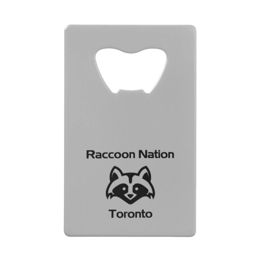 Funny Raccoon Nation Toronto Geldbeutel Flaschenöffner (Vorderseite)