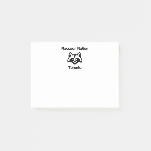 Funny Raccoon Nation Toronto Post-it Klebezettel (Vorderseite)